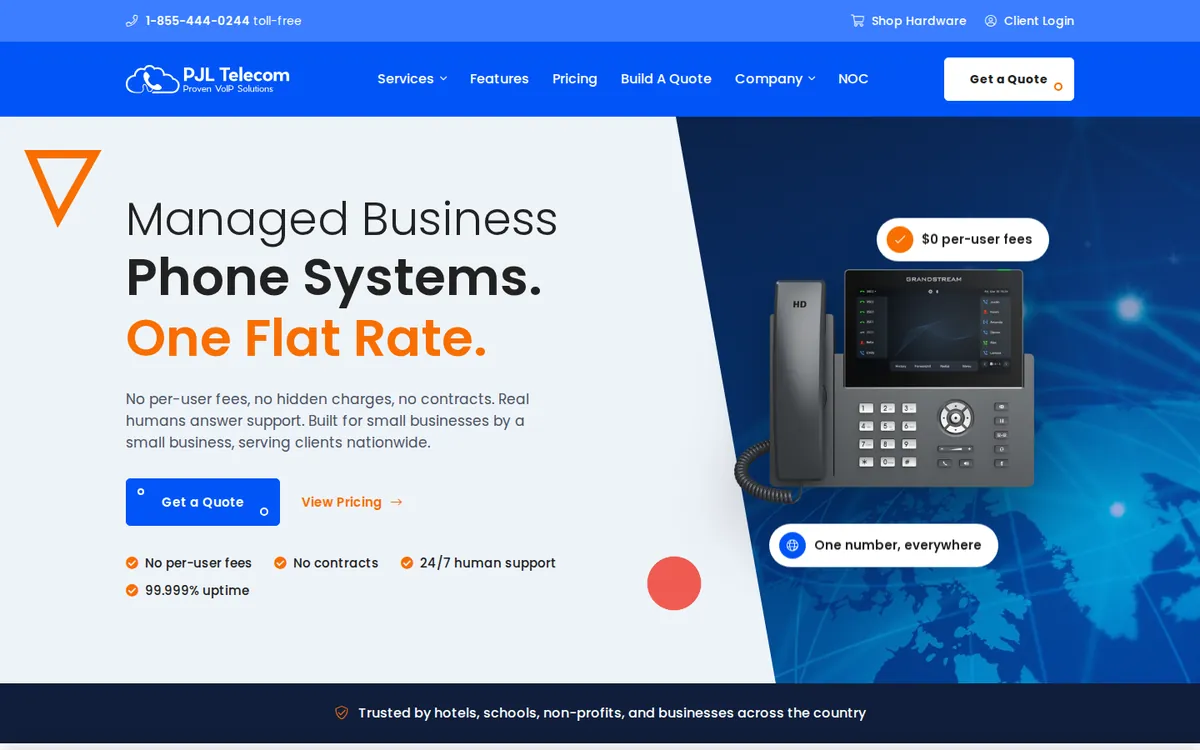 PJL Telecom website built by PulseWeb