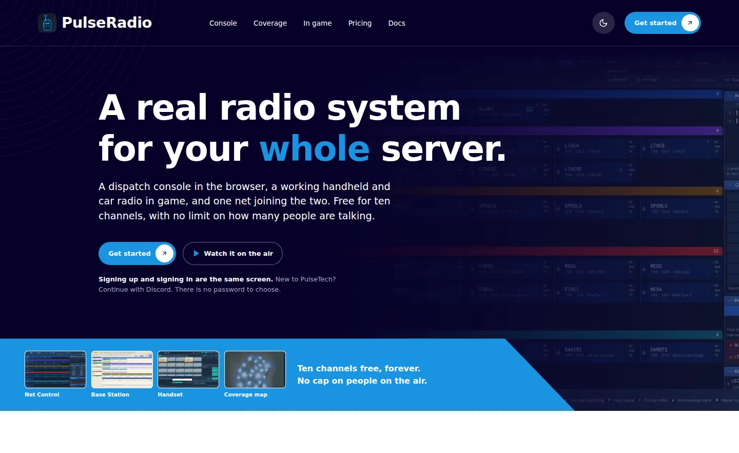 PulseRadio homepage